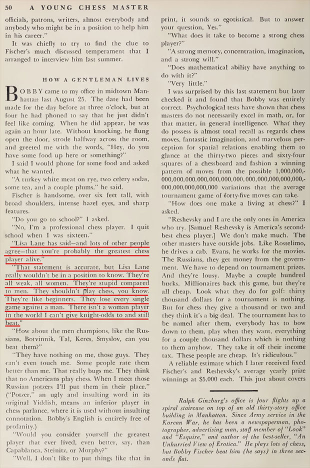 Bobby Fischer &ldquo;Portrait of a genius as a young chess master&rdquo;