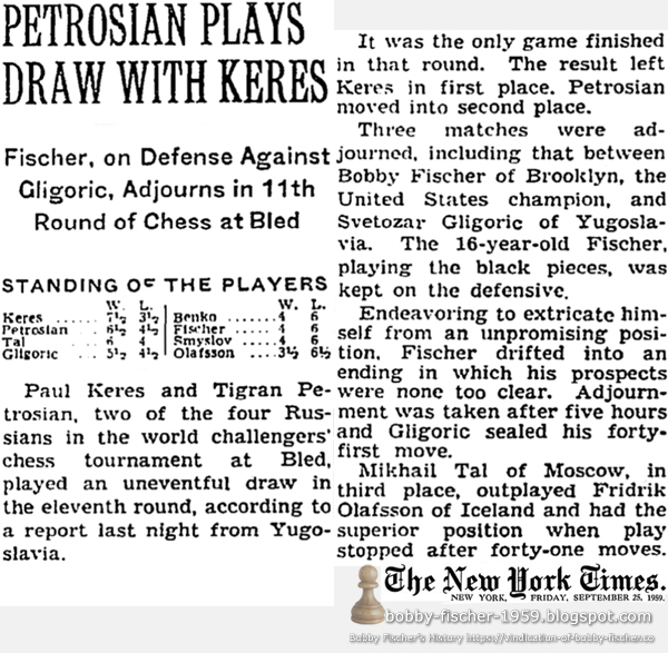 Petrosian Plays Draw With Keres