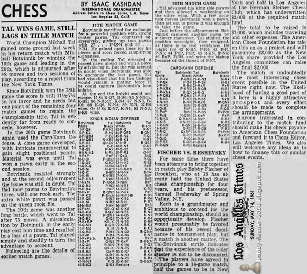 Bobby Fischer - Chess: 1961
