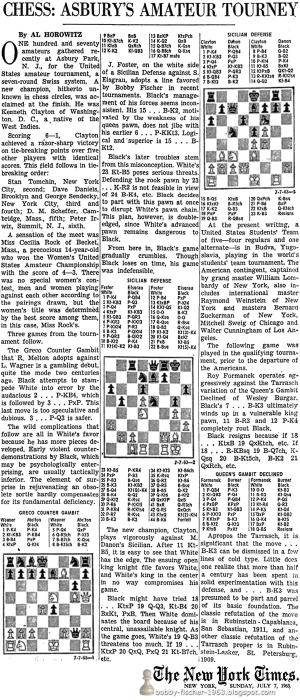 Chess: Asbury's Amateur Tourney