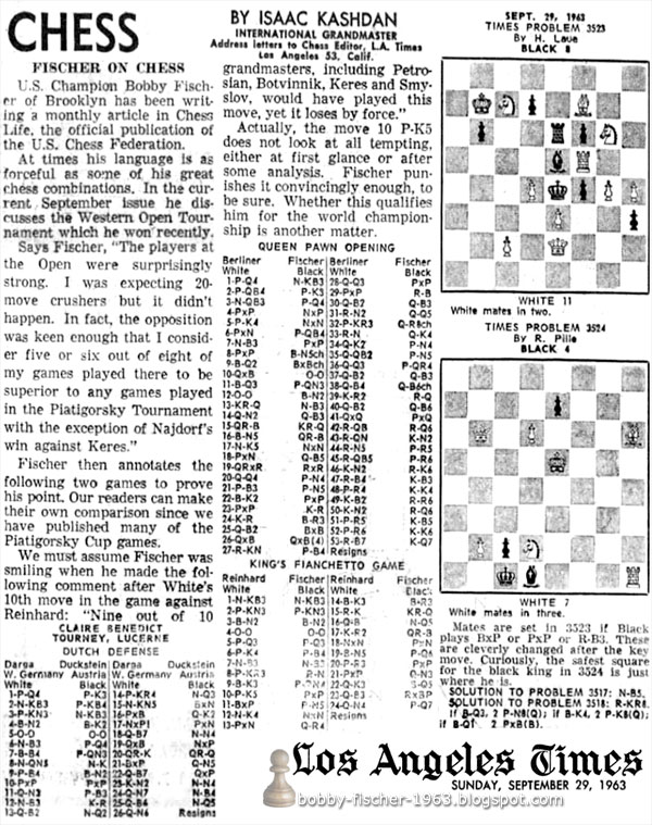 Fischer On Chess