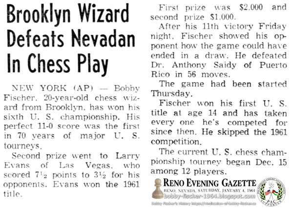 Brooklyn Wizard Defeats Nevadan In Chess Play