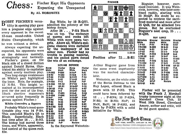 Chess: Fischer Kept His Opponents Expecting The Unexpected