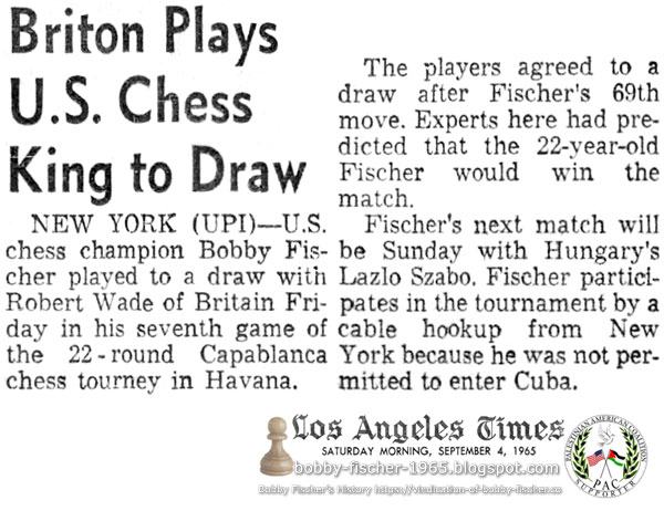 Briton Plays U.S. Chess King to Draw