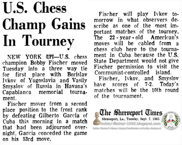 U.S. Chess Champ Gains In Tourney