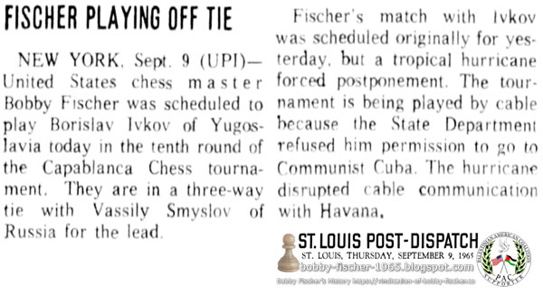 Fischer Playing Off Tie