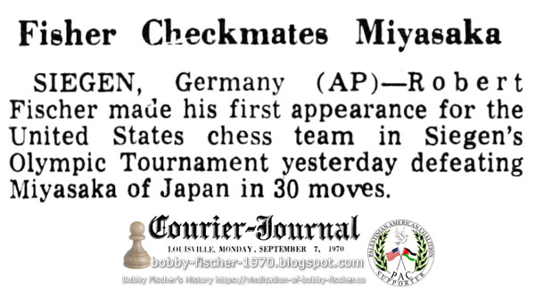 Fischer Checkmates Miyasaka