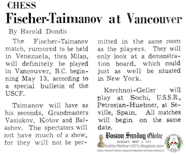 Fischer-Taimanov at Vancouver