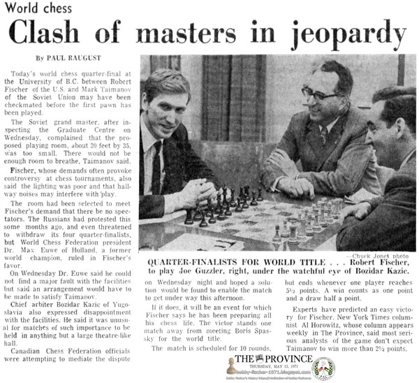 World Chess - Clash of Masters in Jeopardy