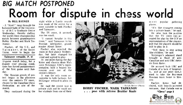 Big Match Postponed - Room For Dispute in Chess World