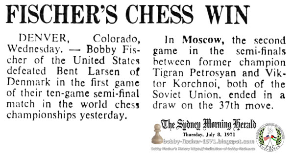 Fischer's Chess Win