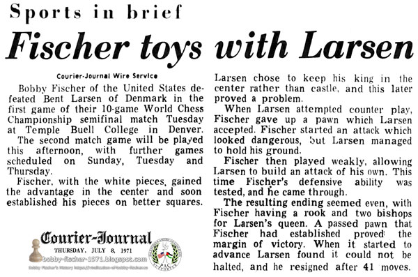 Sports in Brief - Fischer Toys With Larsen