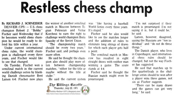 Restless Chess Champ