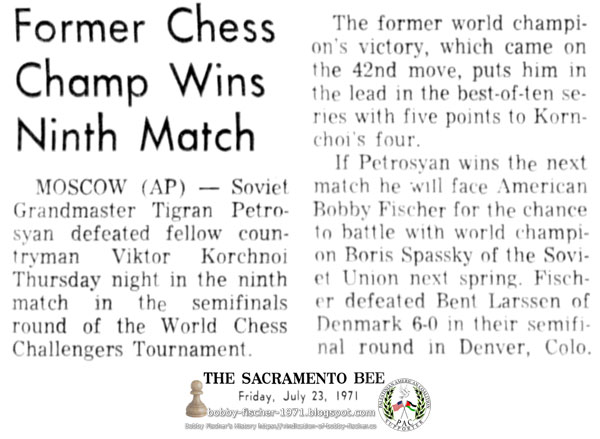 Former Chess Champ Wins Ninth Match