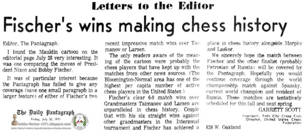 Fischer's Wins Making Chess History