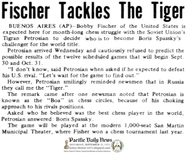 Fischer Tackles The Tiger