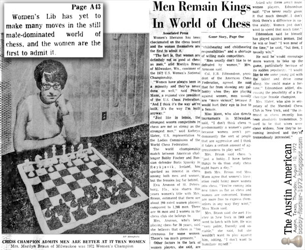 Men Remain Kings In World of Chess