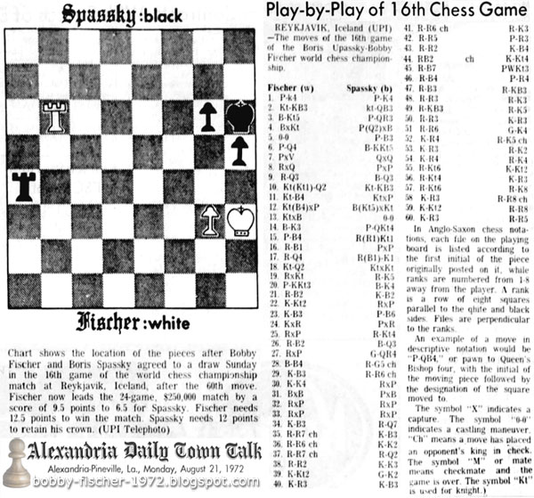 Play-by-Play of 16th Chess Game
