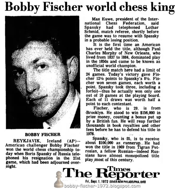 Bobby Fischer world chess king