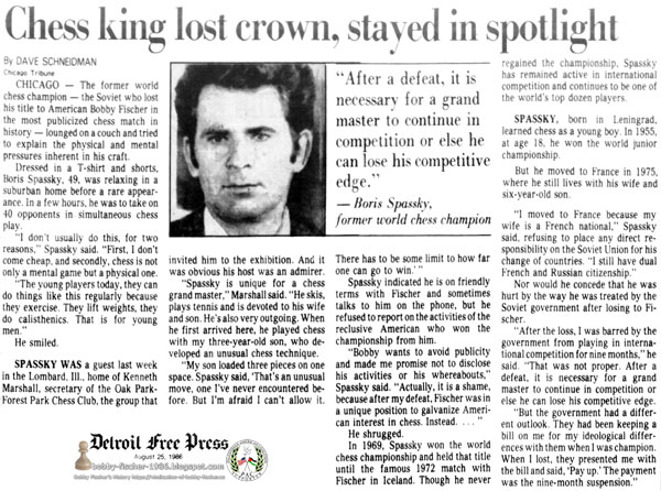 Chess King Lost Crown, Stayed in Spotlight