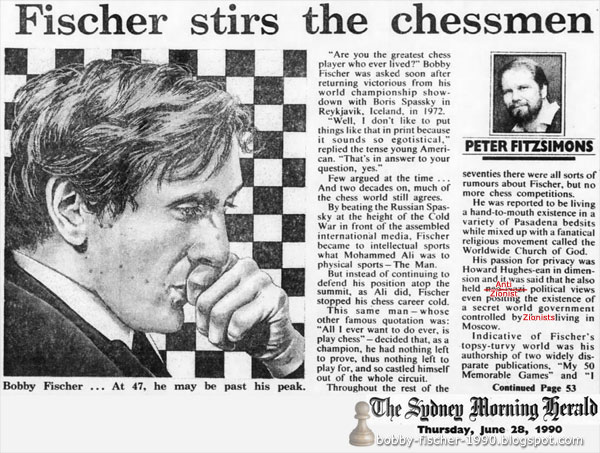 Fischer has the chessmen guessing