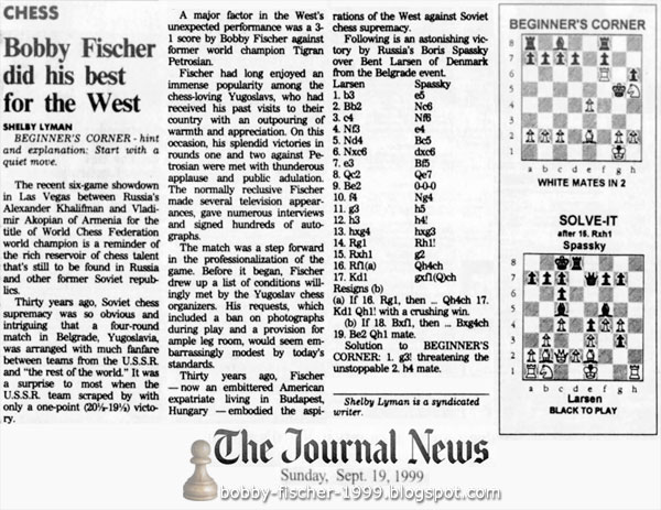 Bobby Fischer did his best for the West