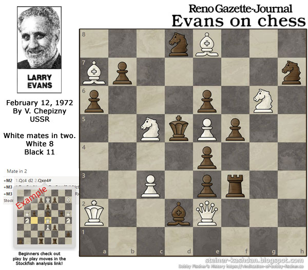 Evans on Chess, February 12, 1972 Chess Puzzle