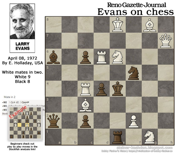 Evans on Chess, April 08, 1972 Chess Puzzle