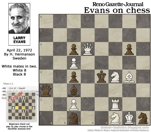 Evans on Chess, April 22, 1972 Chess Puzzle
