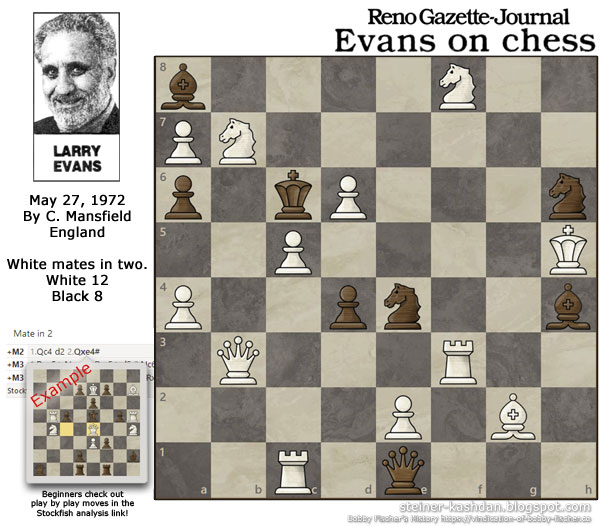 Evans on Chess, May 27, 1972 Chess Puzzle
