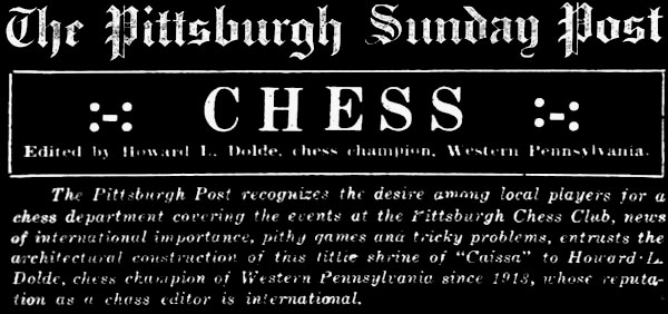 Chess by Howard L. Dolde Chess by Howard L. Dolde