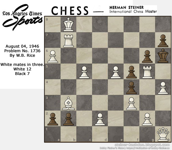 L.A. Times Problem No. 1736, Chess by Herman Steiner